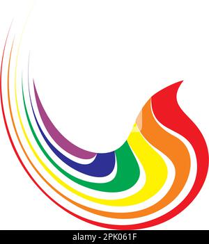 colorful rainbow bird logo vector icon design Stock Vector