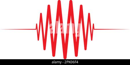 heart pulse wave logo vector icon design Stock Vector