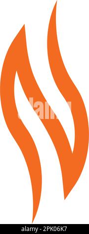 letter n fire flame logo vector icon deign Stock Vector