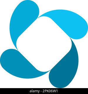 water drops recycle logo vector icon design Stock Vector