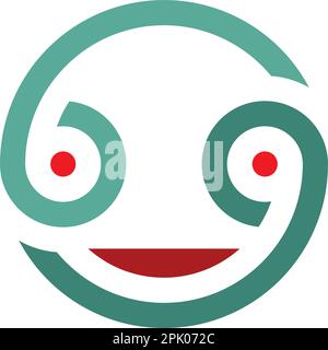 artificial intelligence humanoid robot logo vector design Stock Vector