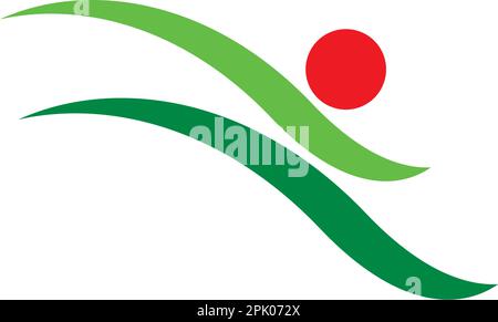 athlete man running logo icon vector design Stock Vector