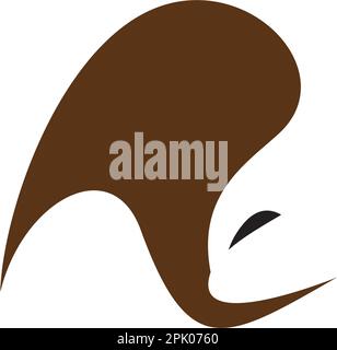 squirrel stylized logo vector icon design Stock Vector