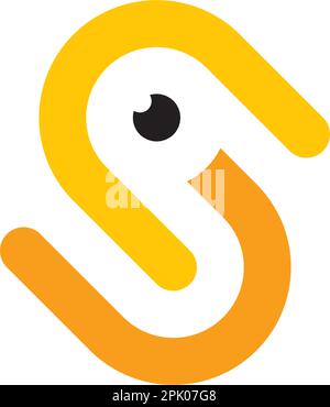 duck letter s logo icon vector design Stock Vector