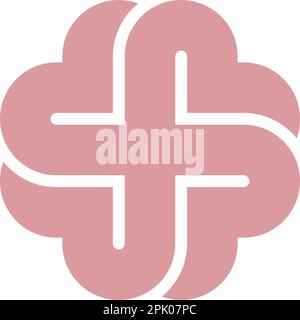 brain cross neurology psychiatry logo vector design Stock Vector