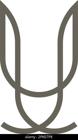 line rabbit logo bunny vector icon design Stock Vector