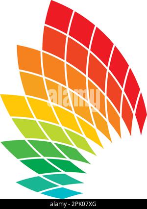 colorful lotus flower leafs logo vector design Stock Vector