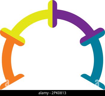 colorful pipe plumbing logo vector icon design Stock Vector