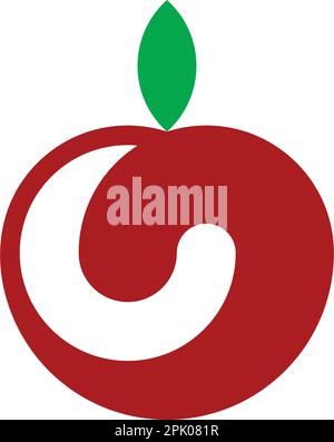 red apple juice vector logo icon clipart design Stock Vector