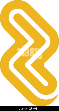 yellow thunder bolt letter z logo vector design Stock Vector