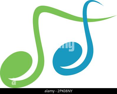 musical note music logo icon vector design Stock Vector