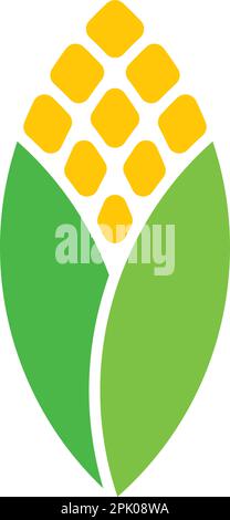 organic corn logo vector icon clipart design Stock Vector