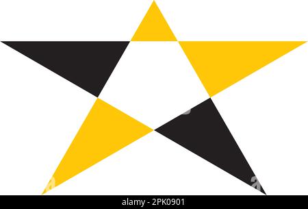 star pentagon abstract logo vector design Stock Vector