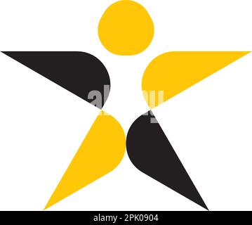 sunburn sunshine man uv light protection logo vector icon design Stock Vector