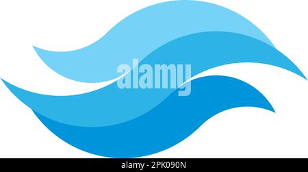 water waves icon logo vector symbol design Stock Vector