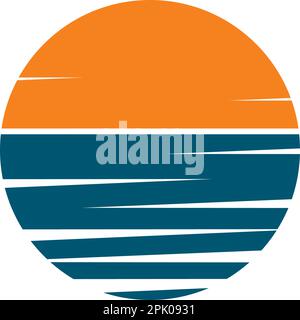 sunset symbol logo icon vector design Stock Vector