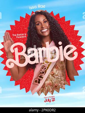 RELEASE DATE: July 21, 2023. TITLE: Barbie. STUDIO: Warner Bros. DIRECTOR: Greta Gerwig. PLOT: Barbie lives in Barbie Land and then a story happens. Under Wraps. STARRING: MISSA RAE. (Credit Image: © Warner Bros/Entertainment Pictures/ZUMAPRESS.com) EDITORIAL USAGE ONLY! Not for Commercial USAGE! Stock Photo