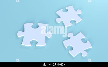 3d template puzzle Stock Photo