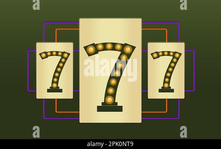 Lucky number 777 - winning jackpot. Online casino Stock Photo