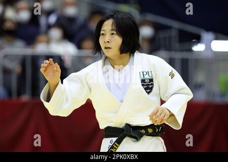 Fukuoka, Japan. 1st Apr, 2023. Hibiki Shiraishi Judo : All Japan Selected Judo Championships Women's -52kg Final in Fukuoka, Japan . Credit: Naoki Nishimura/AFLO SPORT/Alamy Live News Stock Photo