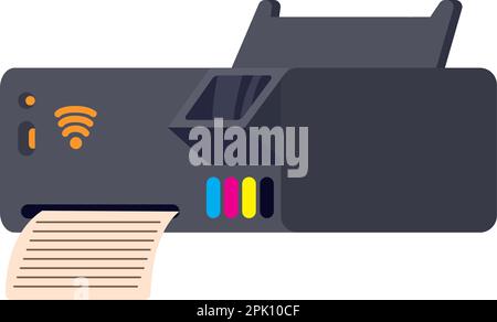 printer with wifi connection Stock Vector