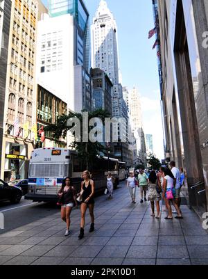 The vibrant 5th Ave. in Manhattan, New York City, USA. Stock Photo