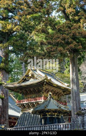 Nikko, Japan - March 11, 2023: Nikko Toshogu, the shinto shrine a UNESCO World Heritage Site located in Nikko, Japan. Stock Photo