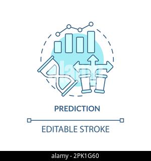 Prediction turquoise concept icon Stock Vector
