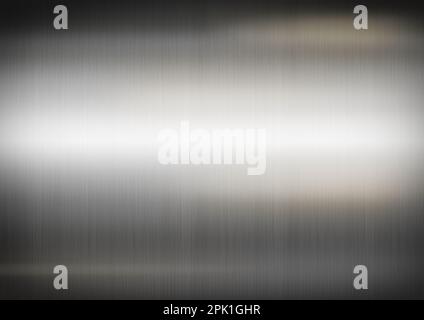 Silver brushed metal. Horizontal background texture wallpaper Stock Photo