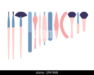 Vector flat manicure and pedicure tools Stock Vector
