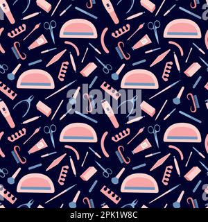 Vector manicure seamless pattern Stock Vector