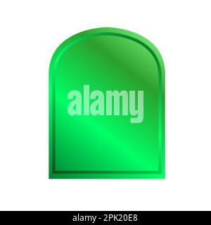 Islamic ornament frame shape design vector template. Islamic door or window mosque bagde emblem. Arabic abstract element. Stock Vector