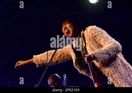 Milan Italy 06/11/2021: Judith Hill live concert at the Blue Note of Milan Stock Photo