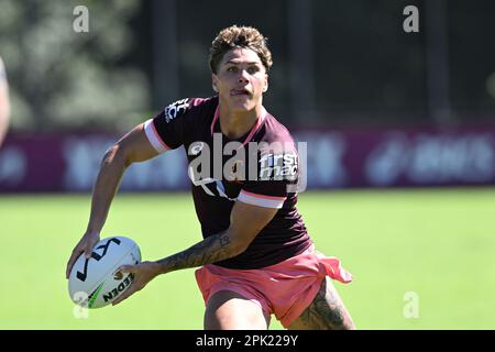 Full Back Reece Walsh during a Brisbane Broncos NRL training session at  Clive Berghofer Centre in Brisbane, today 20th of January 2023. (AAP  Image/Glenn Campbell) NO ARCHIVING ** STRICTLY EDITORIAL USE ONLY