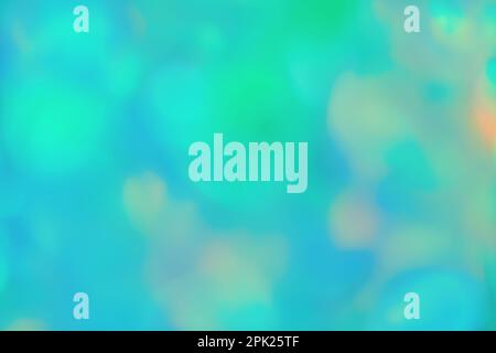 Blurred pastel neon purple, green holographic bokeh background texture Stock Photo