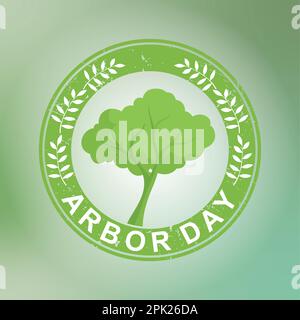arbor day over white background, Arbor Day Celebrations, modern vector background illustration Stock Vector