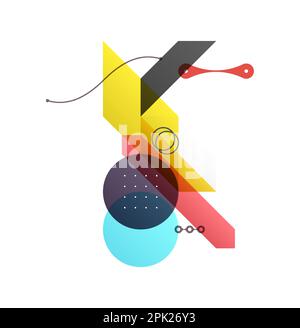 Art composition of flat colorful vector shapes. Abstract transparency geometrical background. Cover design template for presentation, corporate cover Stock Vector