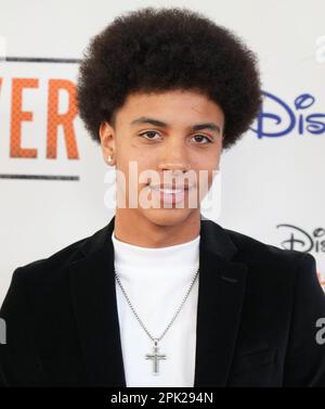 Los Angeles, USA. 04th Apr, 2023. Joshua Caleb Johnson arrives at the Disney  Original Series' THE CROSSOVER Premiere held at the Hollywood Athletic Club in Los Angeles, CA on Tuesday, ?April 4, 2023. (Photo By Sthanlee B. Mirador/Sipa USA) Credit: Sipa USA/Alamy Live News Stock Photo