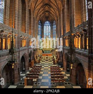 Scotts Lady Chapel at Liverpool Anglican Cathedral, St James' Mount, Liverpool, Merseyside, England, UK, L1 7AZ Stock Photo