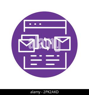 Ddos olor line icon. Pictogram for web page. Stock Vector