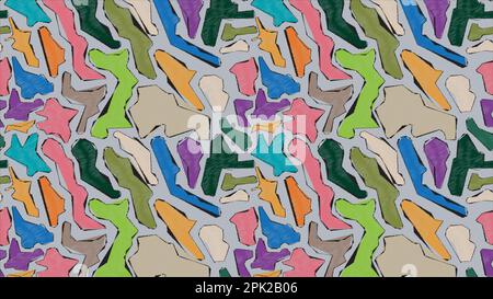 abstract seamless stripe pattern. Seamless wavy pattern. colorful seamlesss pattern Stock Vector