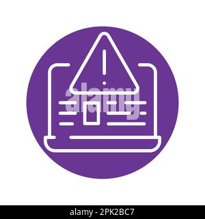 Internet scam olor line icon. Pictogram for web page. Stock Vector