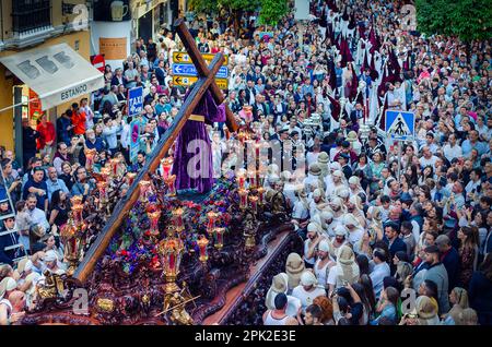 Procession during Holy Week in Seville, Spain Stock Photo