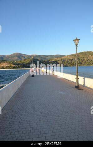 Greece, Ionian sea, Kefalonia island Assos traditional village and Argostoli town Stock Photo