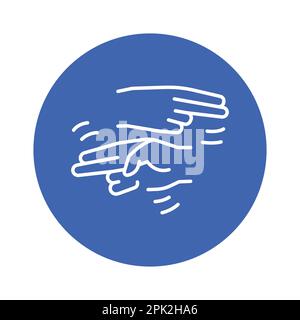 Sign language color line icon. Disability. Isolated vector element. Outline pictogram for web page, mobile app, promo Stock Vector