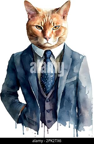 Cat business suit best sale