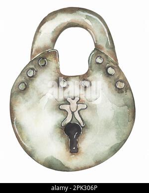 Vintage padlock. Ink sketch isolated on white background. Hand drawn vector  illustration. Retro style. 20673534 Vector Art at Vecteezy