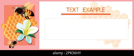 Cute design for banners and flyers honeycomb and bees. health and medicine Stock Vector