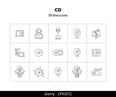 CD icons Stock Vector