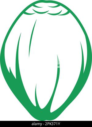Coconut icon logo design illustration Stock Vector